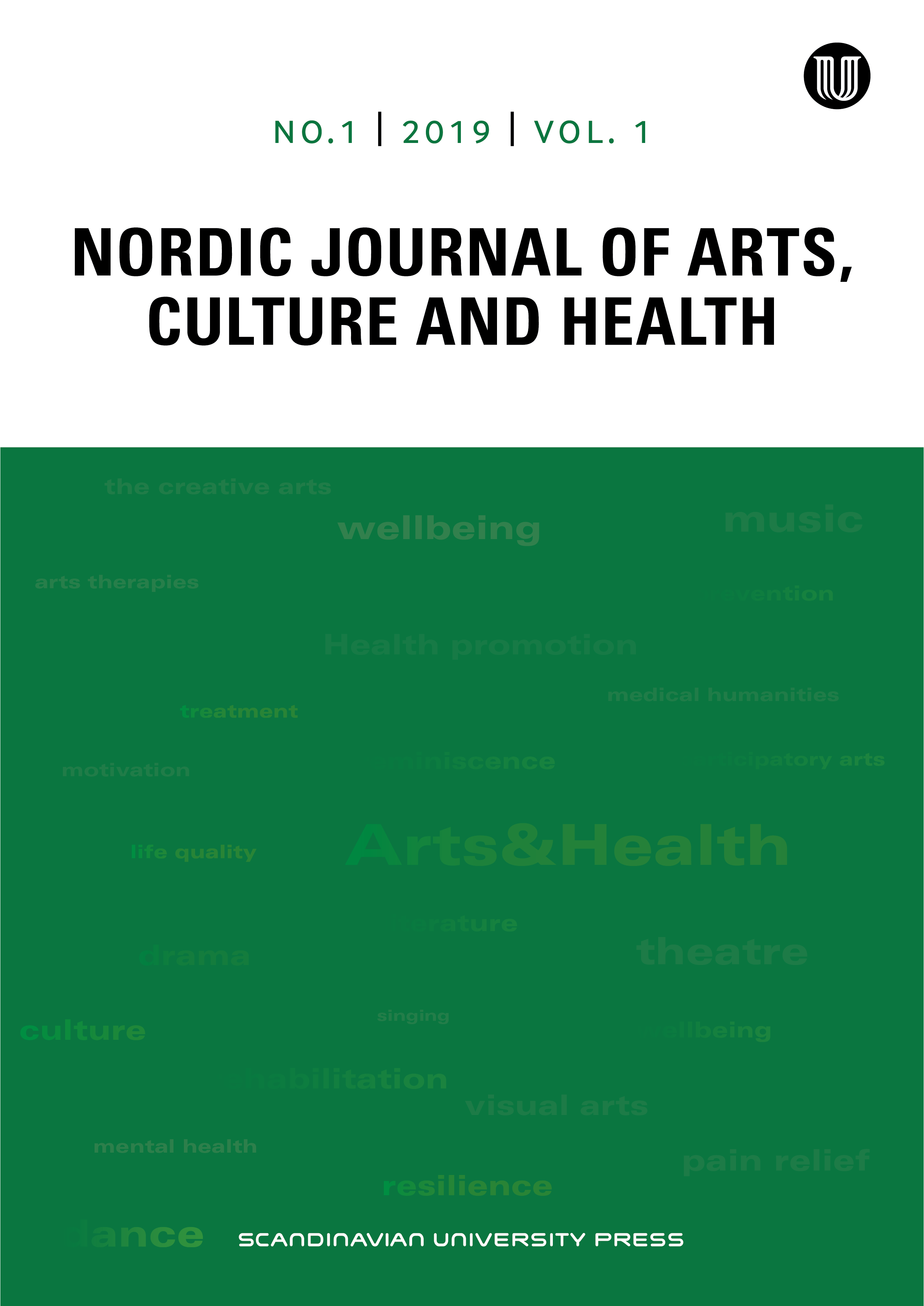 Forsiden af 'Nordic journal of arts, culture and health vol 1'
