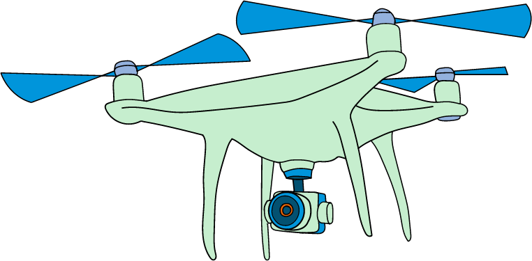 drone med kamera